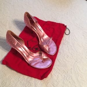 Metallic Pink Louboutin heels